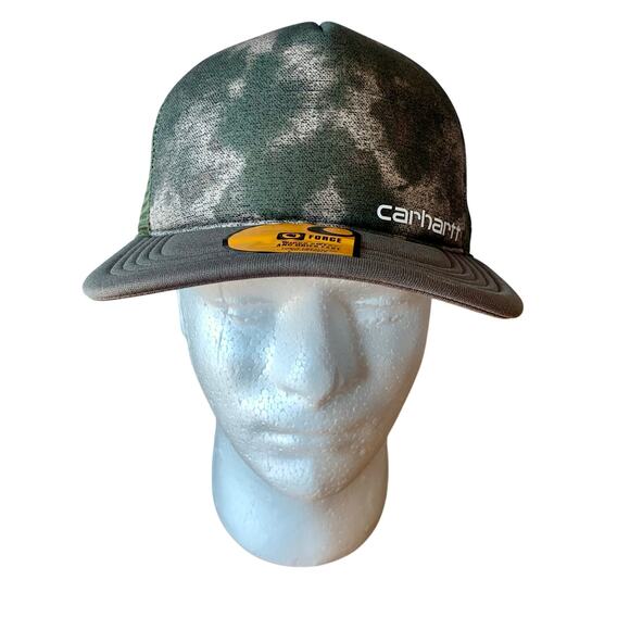 Carhartt Force Camo Hat Cap Trucker Mesh Snap Back Graphic Hunting Outdoors - Picture 1 of 8